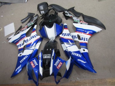 2006-2007 White Blue Sterilgarda Volvo Yamaha YZF R6 Motorcylce Fairings for Sale