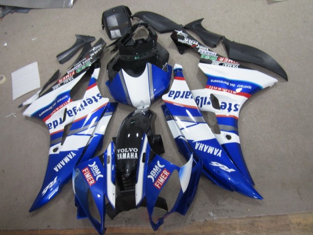 2006-2007 White Blue Sterilgarda Volvo Yamaha YZF R6 Motorcylce Fairings for Sale