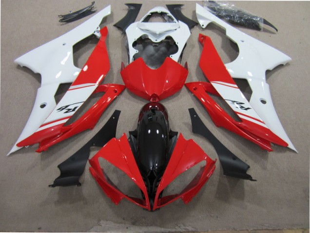 2008-2016 Red White Black Yamaha YZF R6 Motorcycle Fairing Kit for Sale