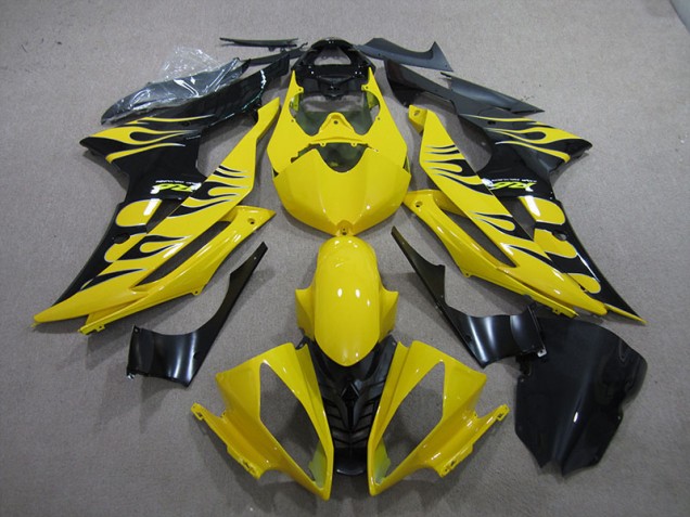 2008-2016 Yellow Black Flame Yamaha YZF R6 Motor Bike Fairings for Sale